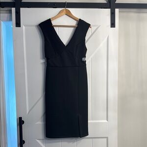 Shelby & Palmer Black and White Asymmetrical Sheath Dress